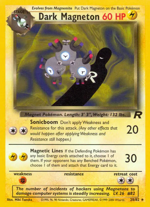 Dark Magneton - Team Rocket (Rare) [TR-28] English / Excellent / Normal