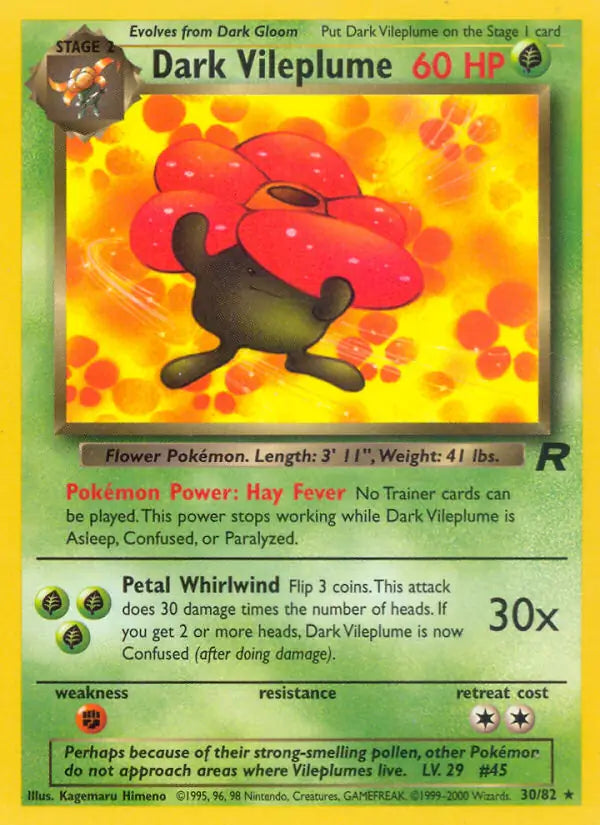 Dark Vileplume - Team Rocket (Rare) [30] Kortspil