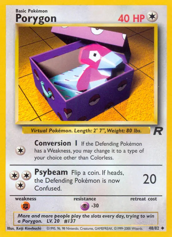 Porygon⁣ - Team Rocket⁣ (Uncommon)⁣ [48] English / Played / Normal