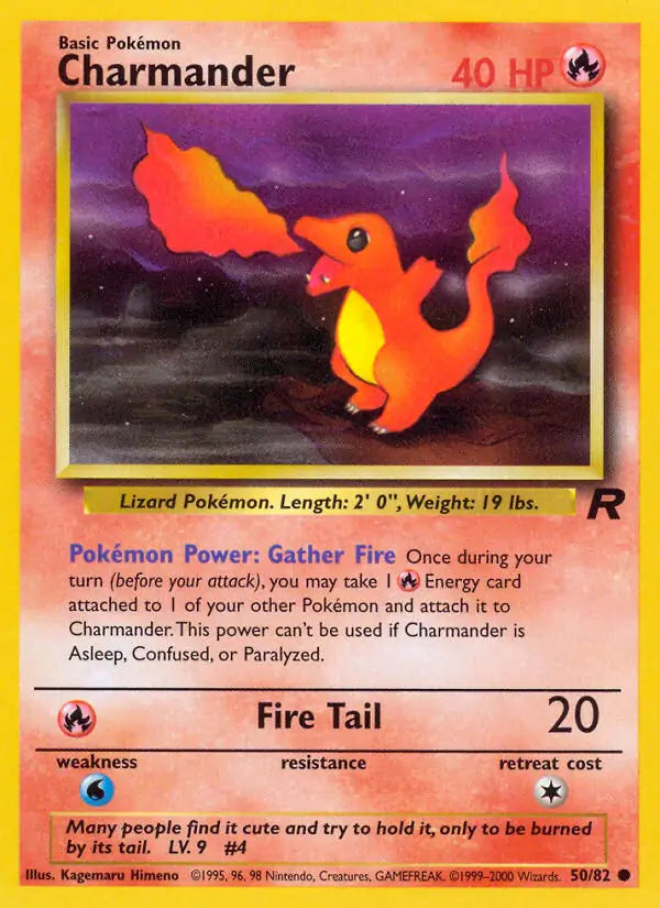 Charmander⁣ - Team Rocket⁣ (Common)⁣ [50] English / Played / Normal