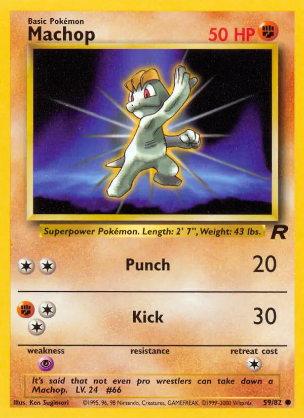 Machop⁣ - Team Rocket⁣ (Common)⁣ [59] English / Near Mint / 1st-Edition