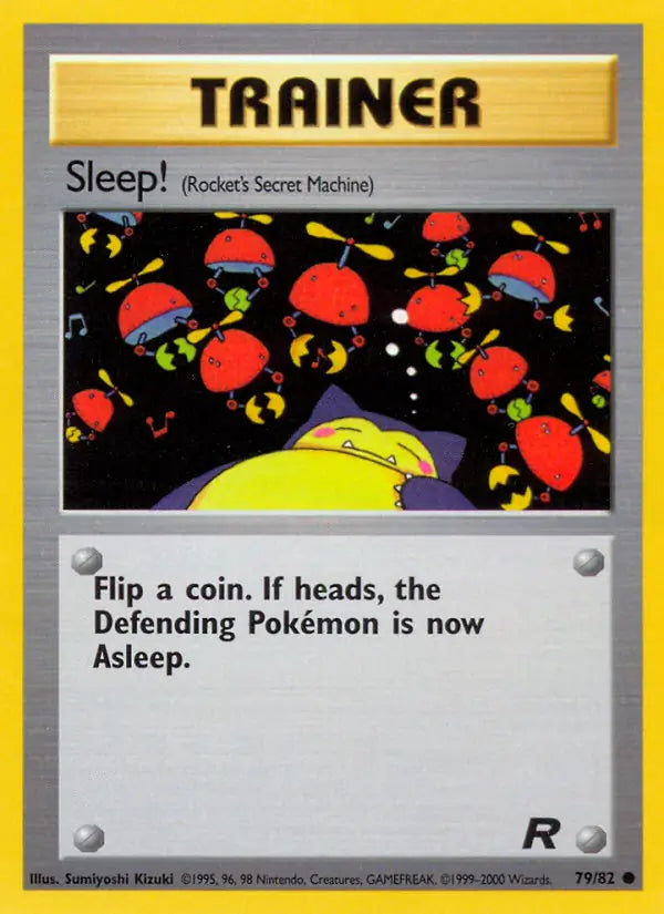 Sleep!⁣ - Team Rocket⁣ (Common)⁣ [79] English / Near Mint / 1st-Edition