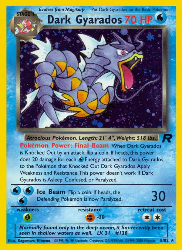 Dark Gyarados - Team Rocket (Holo Rare) [8] Kortspil
