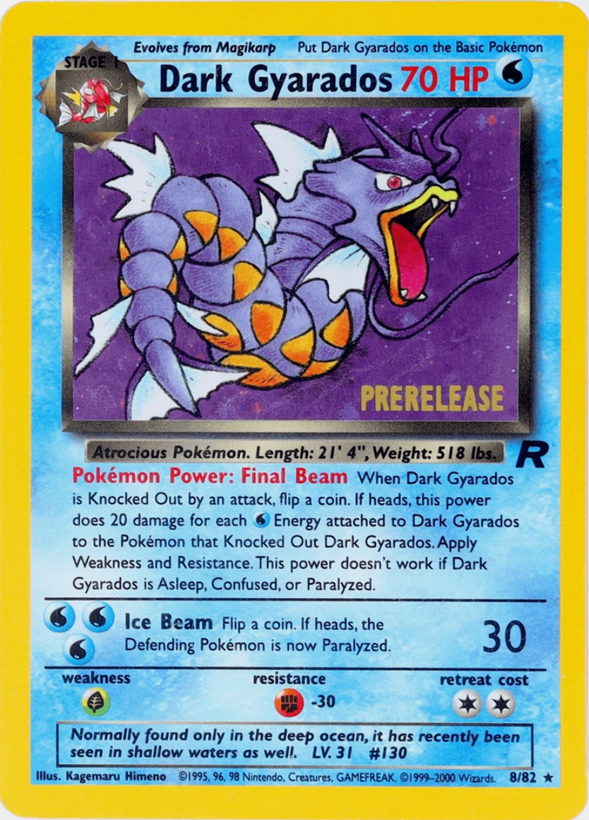 Dark Gyarados Team Rocket Prerelease Promo Kortspil