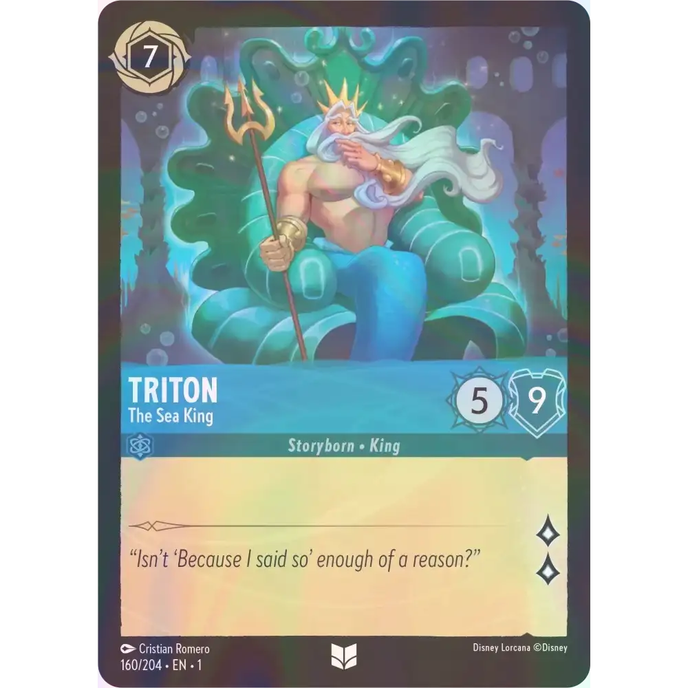 Triton - The Sea King - Foil (Uncommon) - 160/204 - Disney