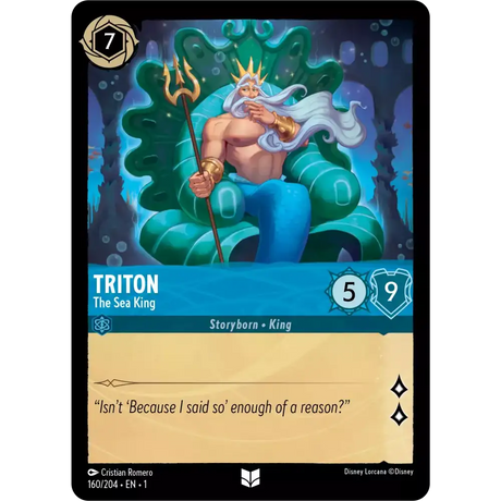 Triton - The Sea King (Uncommon) - 160/204 - Disney Lorcana