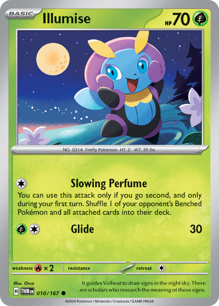 Illumise⁣ - Twilight Masquerade⁣ (Common)⁣ [010] English / Near Mint / Normal