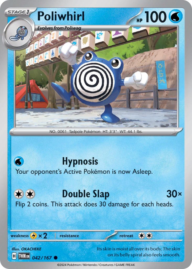 Poliwhirl⁣ - Twilight Masquerade⁣ (Common)⁣ [042] English / Near Mint / Normal