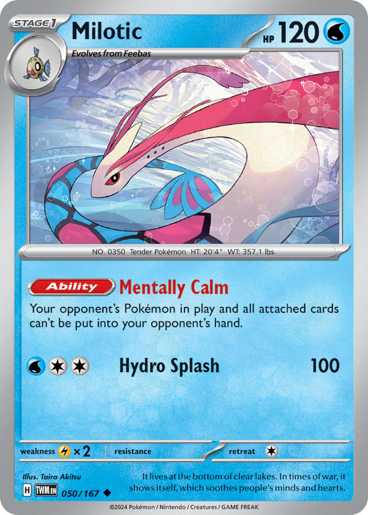 Milotic⁣ - Twilight Masquerade⁣ (Uncommon)⁣ [050] English / Near Mint / Normal