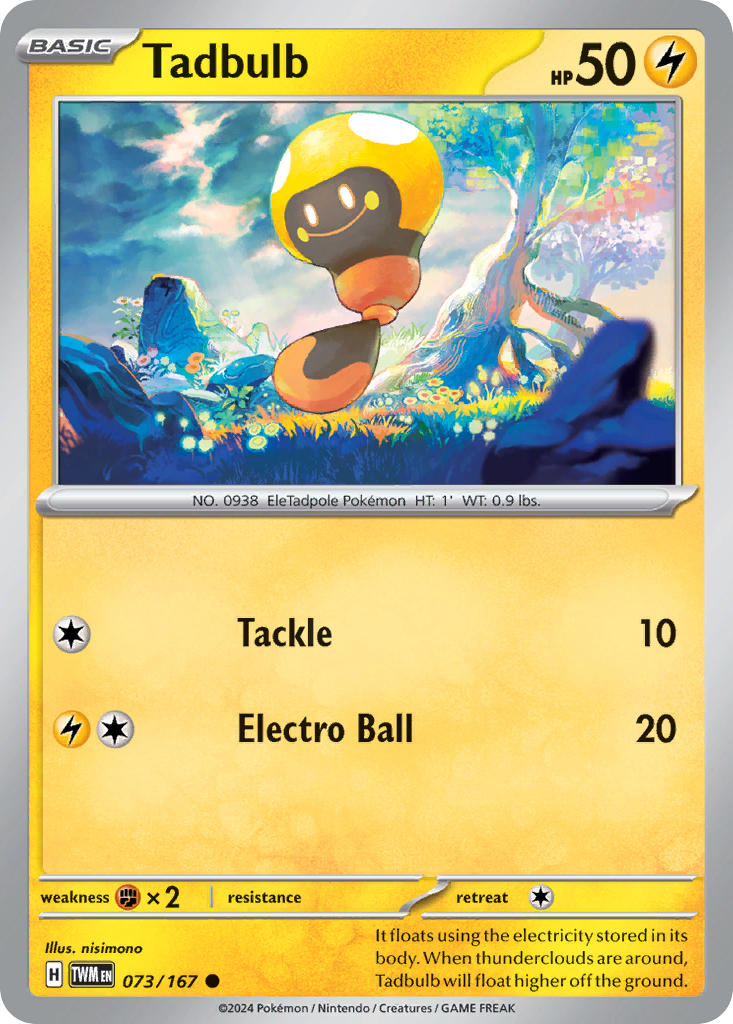 Tadbulb⁣ - Twilight Masquerade⁣ (Common)⁣ [073] English / Near Mint / Reverse-Holo Normal