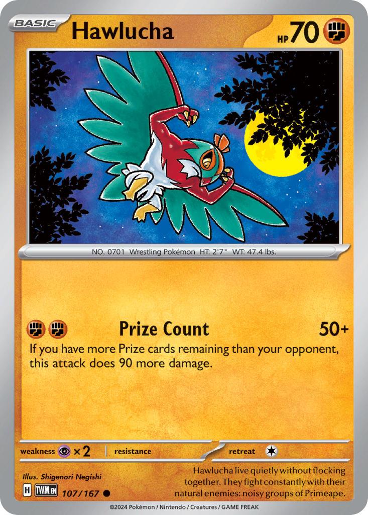 Hawlucha⁣ - Twilight Masquerade⁣ (Common)⁣ [107] English / Near Mint / Normal