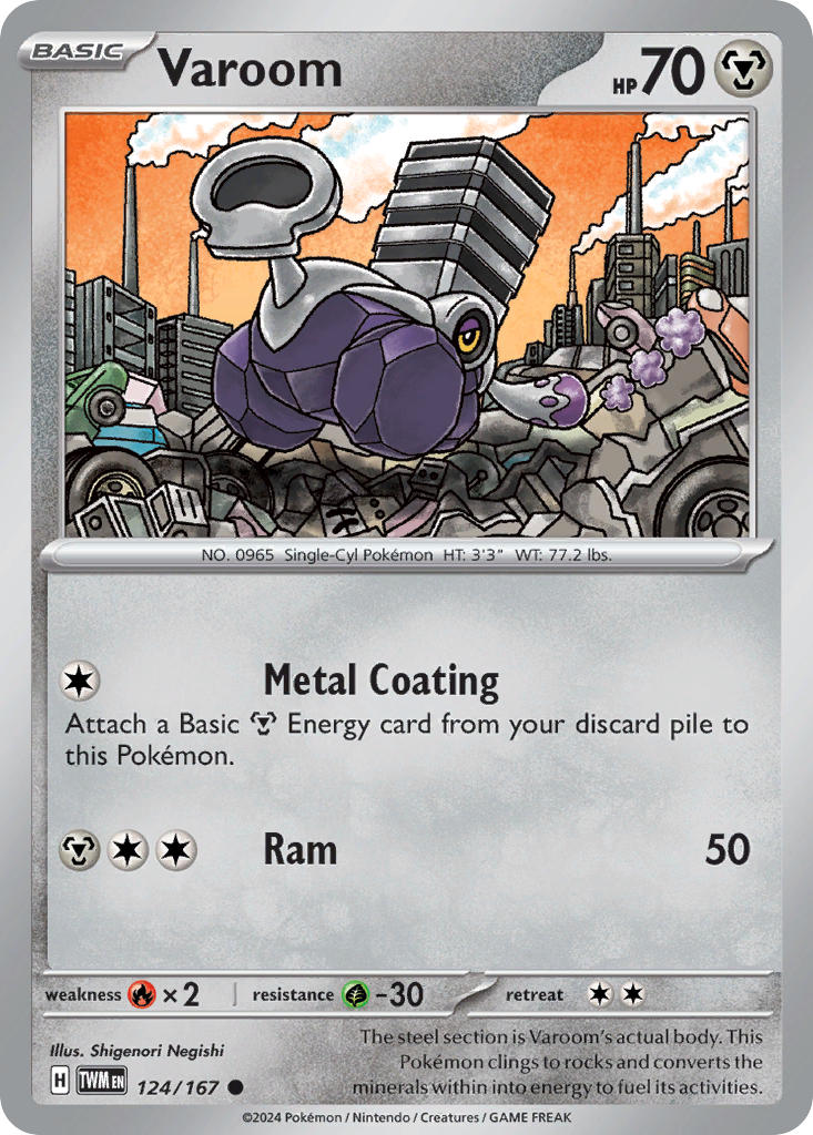 Varoom⁣ - Twilight Masquerade⁣ (Common)⁣ [124] English / Near Mint / Reverse-Holo Normal
