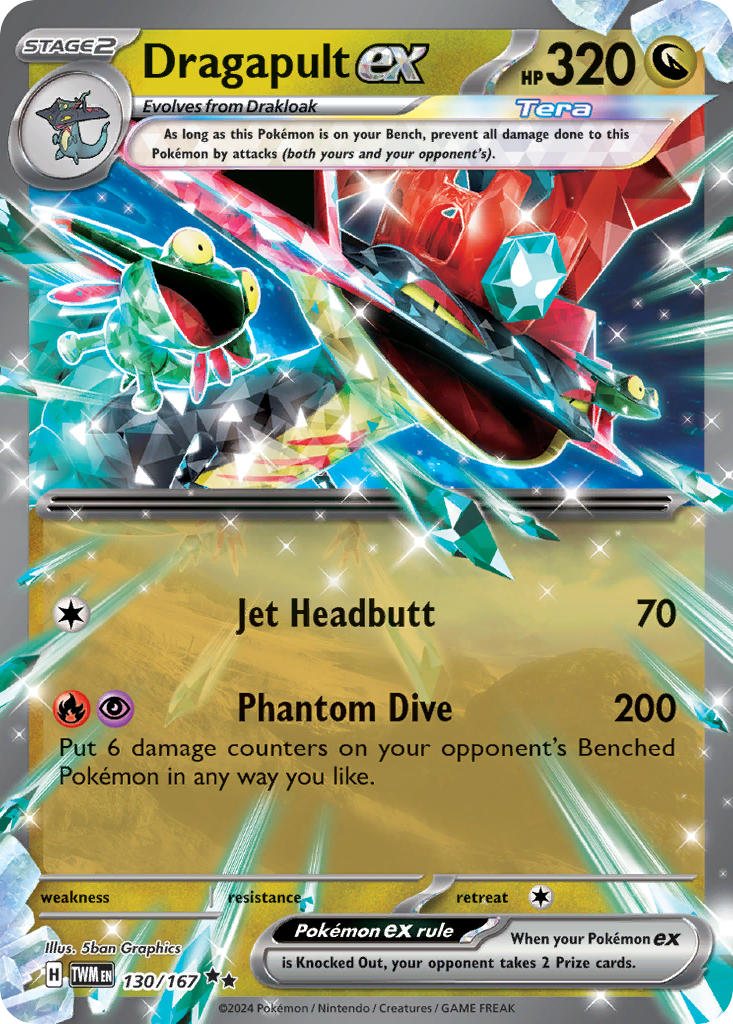 Dragapult ex⁣ - Twilight Masquerade⁣ (Double Rare)⁣ [130] English / Near Mint / Normal