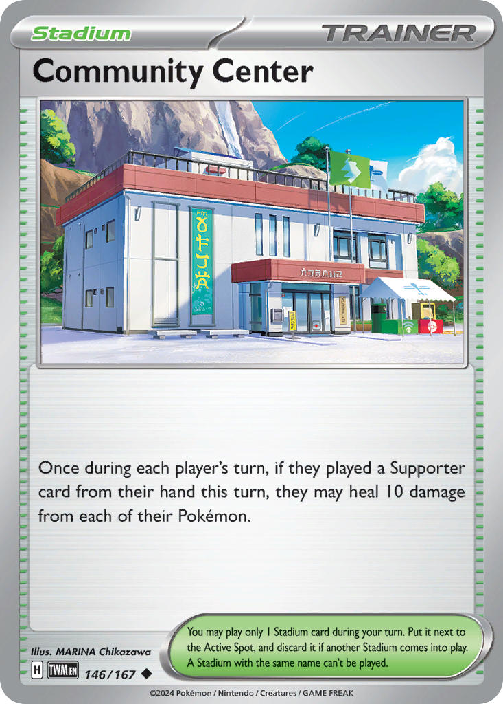 Community Center⁣ - Twilight Masquerade⁣ (Uncommon)⁣ [146] English / Near Mint / Reverse-Holo Normal