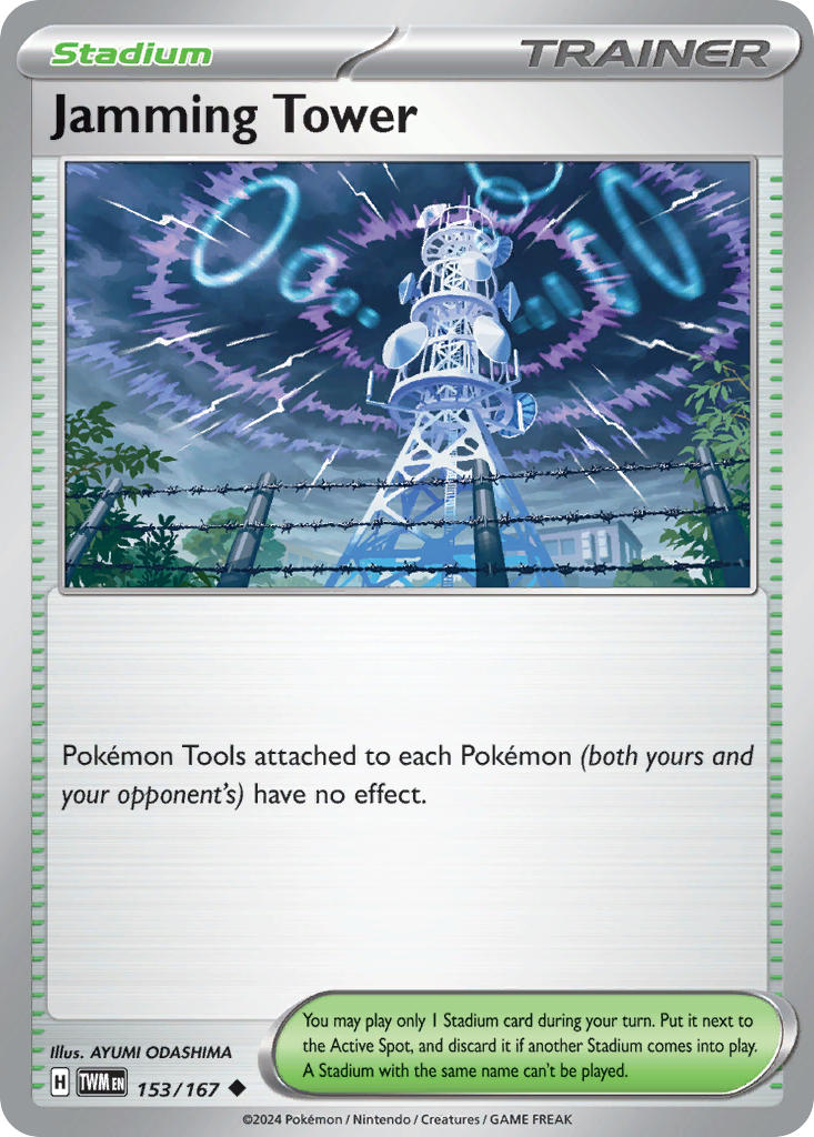 Jamming Tower⁣ - Twilight Masquerade⁣ (Uncommon)⁣ [153] English / Near Mint / Reverse-Holo Normal