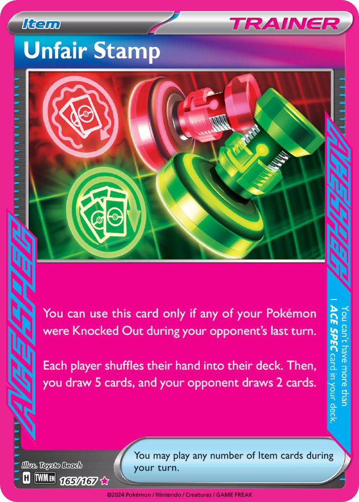 Unfair Stamp⁣ - Twilight Masquerade⁣ (ACE Rare)⁣ [165] English / Near Mint / Normal
