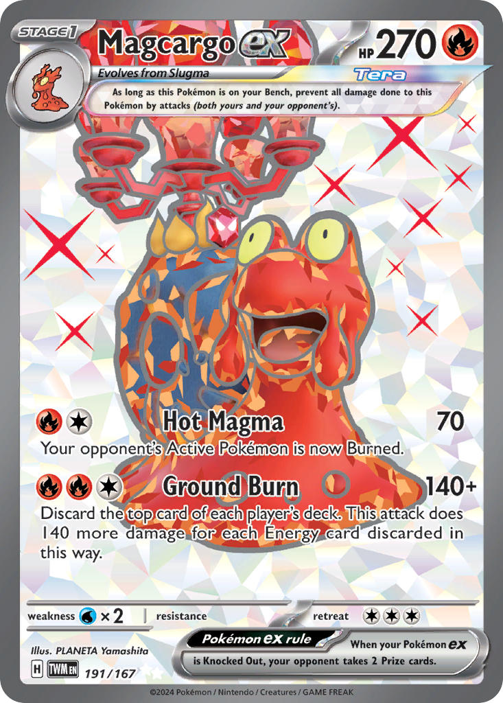 Magcargo ex⁣ - Twilight Masquerade⁣ (Ultra Rare)⁣ [191] English / Near Mint / Normal