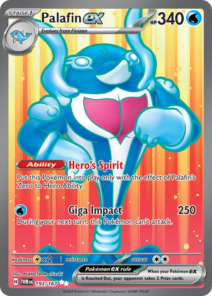 Palafin ex⁣ - Twilight Masquerade⁣ (Ultra Rare)⁣ [193] English / Near Mint / Normal