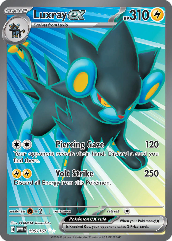 Luxray ex⁣ - Twilight Masquerade⁣ (Ultra Rare)⁣ [195] English / Near Mint / Normal