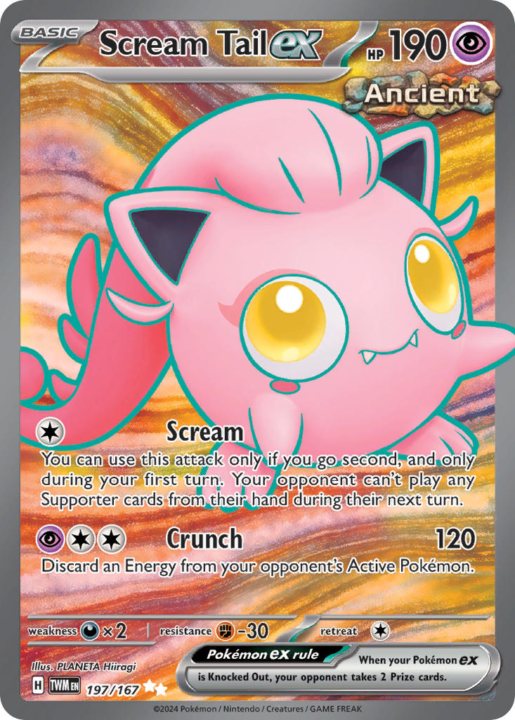 Scream Tail ex⁣ - Twilight Masquerade⁣ (Ultra Rare)⁣ [197] English / Near Mint / Normal