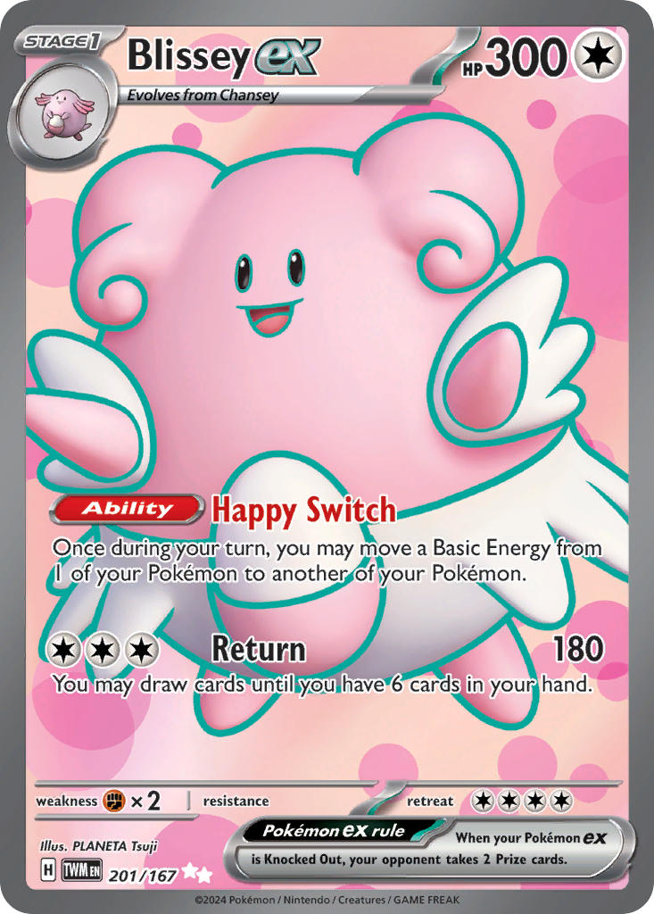 Blissey ex⁣ - Twilight Masquerade⁣ (Ultra Rare)⁣ [201] English / Near Mint / Normal