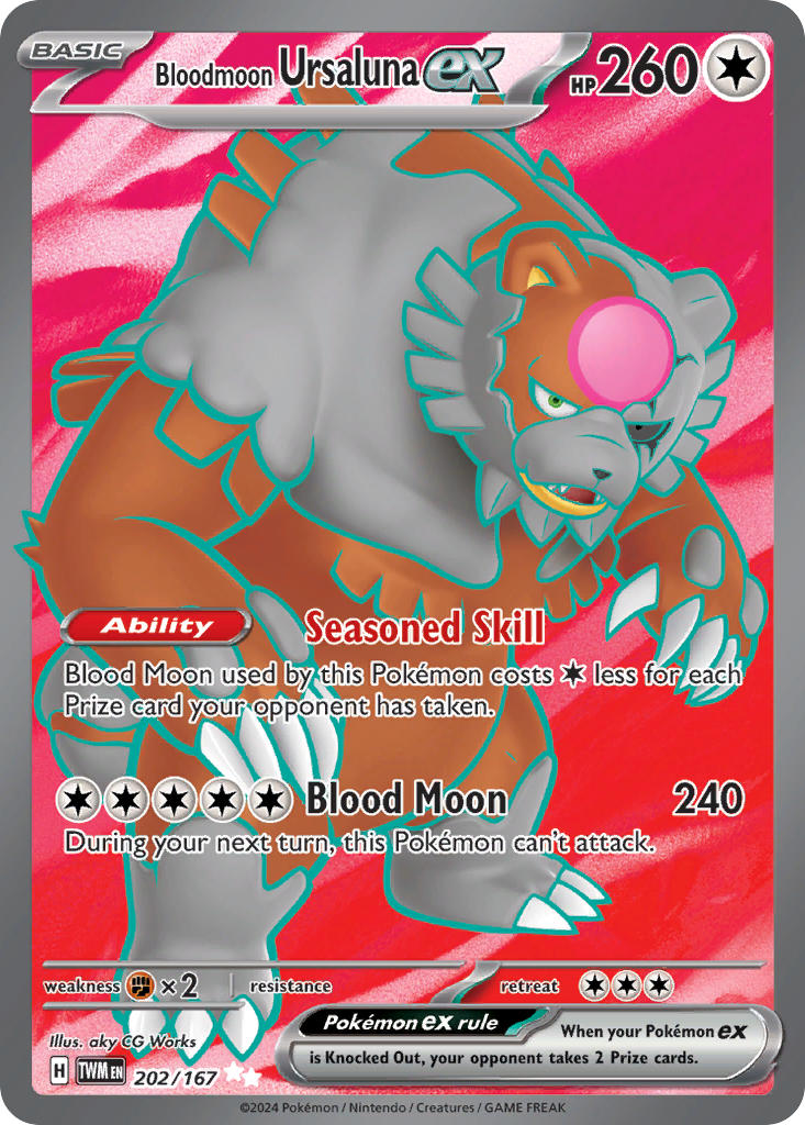 Bloodmoon Ursaluna ex⁣ - Twilight Masquerade⁣ (Ultra Rare)⁣ [202] English / Near Mint / Normal