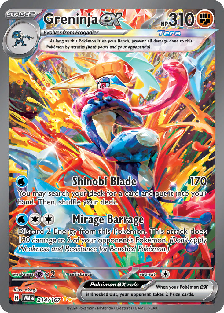 Greninja ex - Twilight Masquerade (Special Illustration Rare) [TWM-214] English / Near Mint / Normal