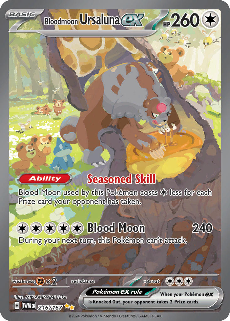 Bloodmoon Ursaluna ex⁣ - Twilight Masquerade⁣ (Special Illustration Rare)⁣ [216] English / Near Mint / Normal