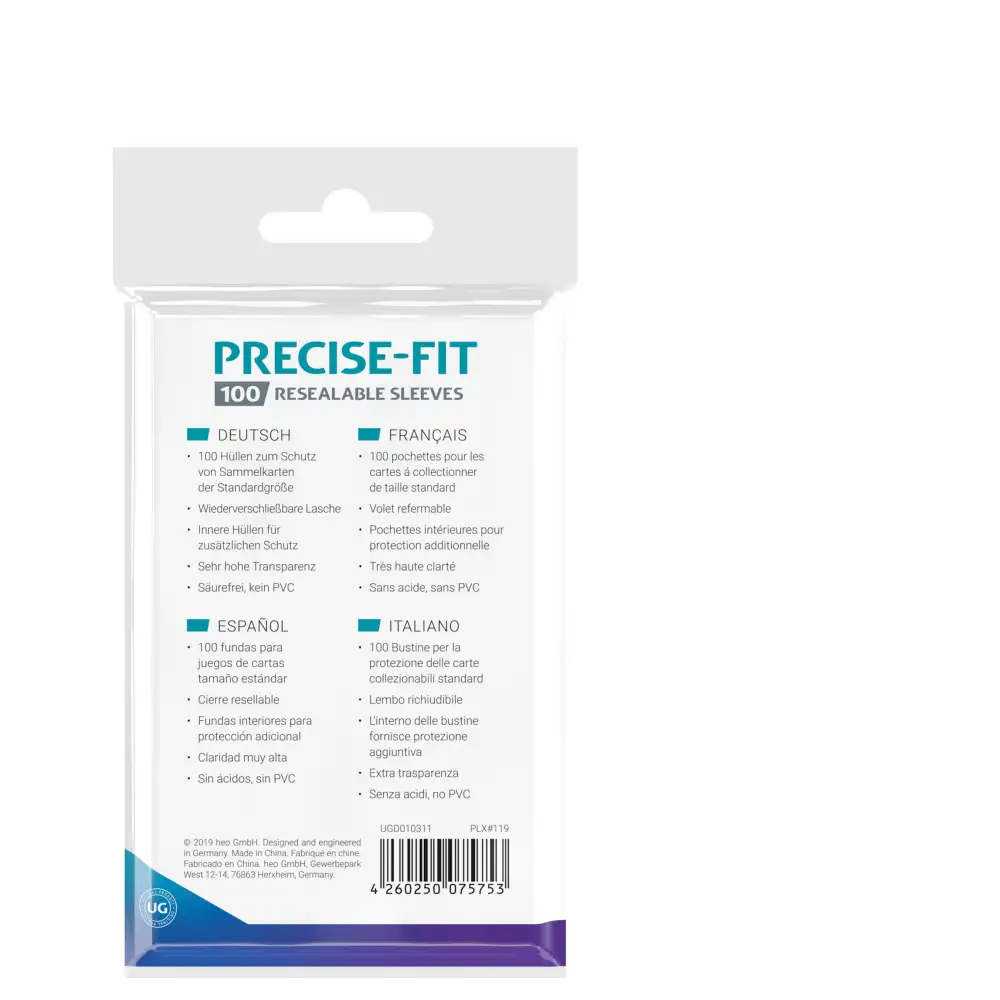 Ultimate Guard: Precise-Fit Resealable Sleeves (100 stk.)