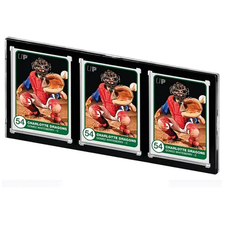 Ultra Pro: Black Border 3-Card Frame One Touch 35 pt. Magnetic Holder ...