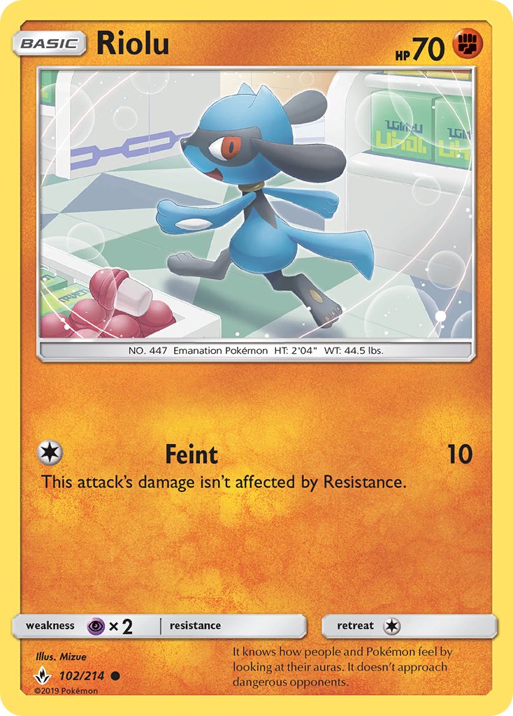Riolu - Unbroken Bonds (Common) [UNB-102] English / Near Mint / Normal