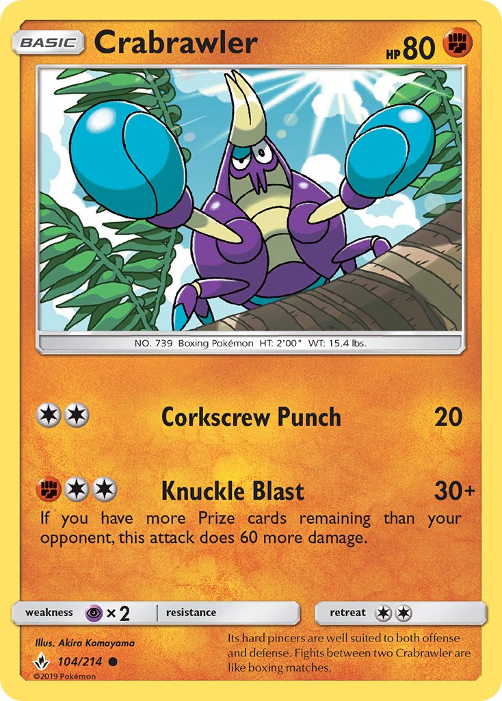 Crabrawler - Unbroken Bonds (Common) [UNB-104] English / Near Mint / Normal