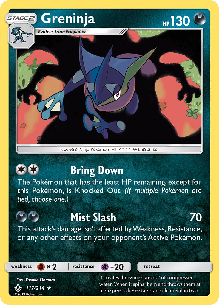Greninja - Unbroken Bonds (Holo Rare) [UNB-117] English / Near Mint / Normal