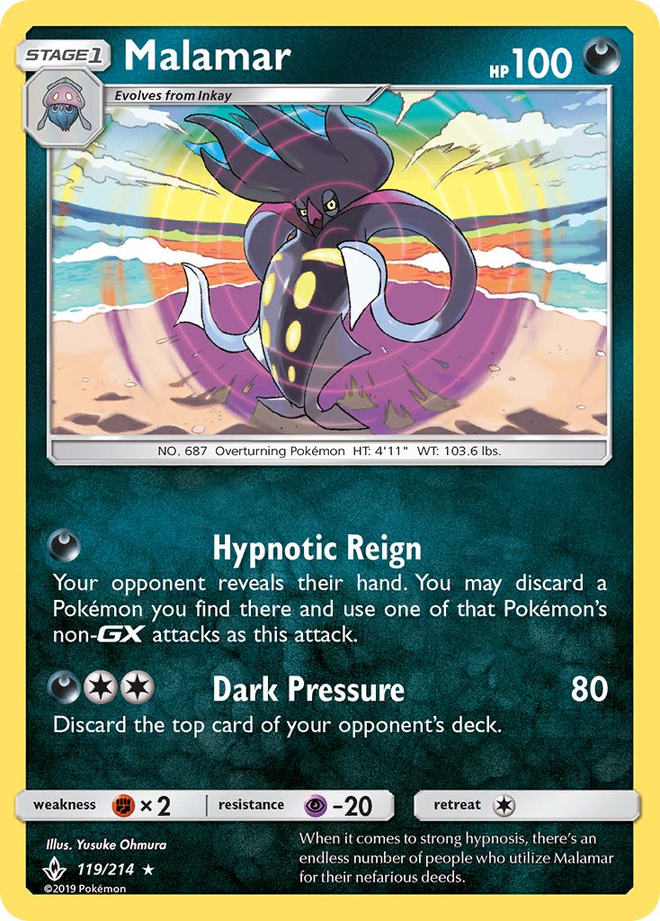 Malamar - Unbroken Bonds (Holo Rare) [UNB-119] English / Near Mint / Normal