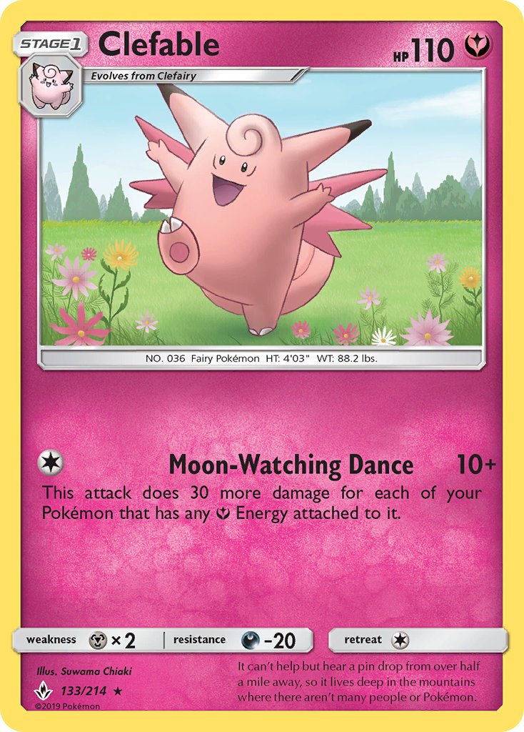 Clefable - Unbroken Bonds (Rare) [UNB-133] English / Near Mint / Normal