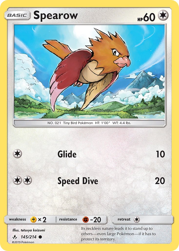 Spearow - Unbroken Bonds (Common) [UNB-145] English / Near Mint / Normal