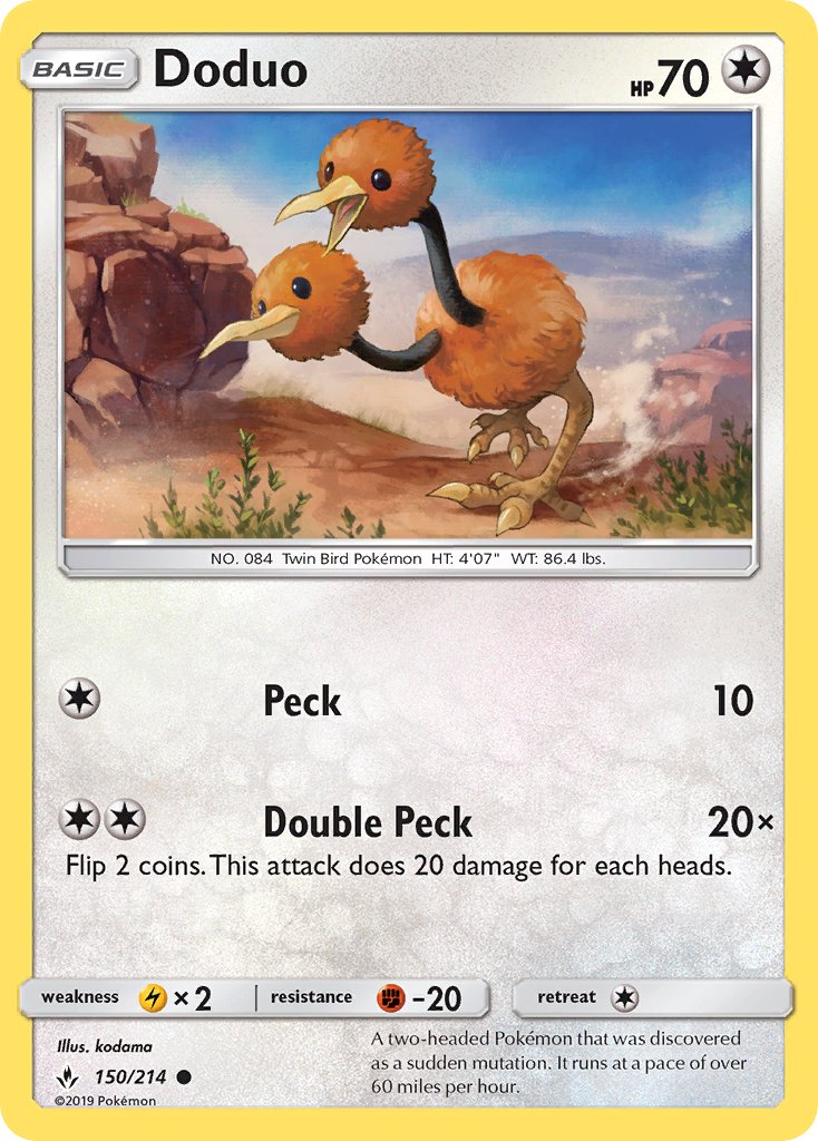 Doduo - Unbroken Bonds (Common) [UNB-150] English / Near Mint / Normal