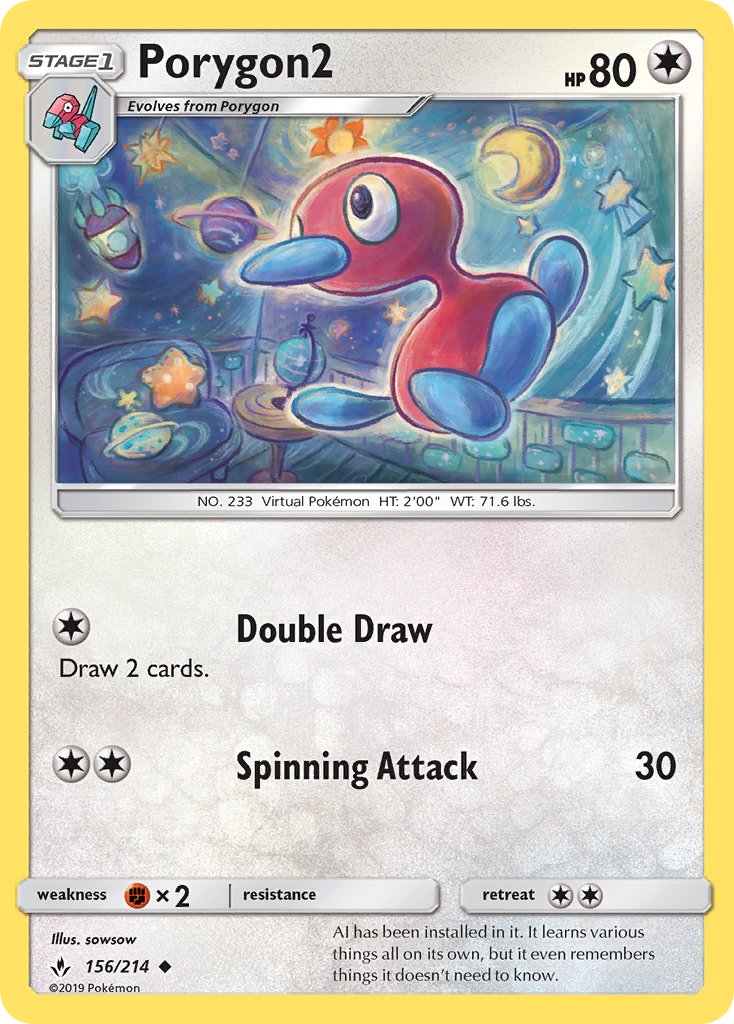 Porygon2 - Unbroken Bonds (Uncommon) [UNB-156] English / Near Mint / Normal