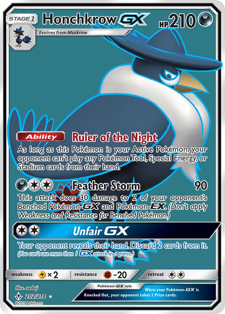 Honchkrow GX - Unbroken Bonds (Ultra Rare) [UNB-202] English / Near Mint / Normal