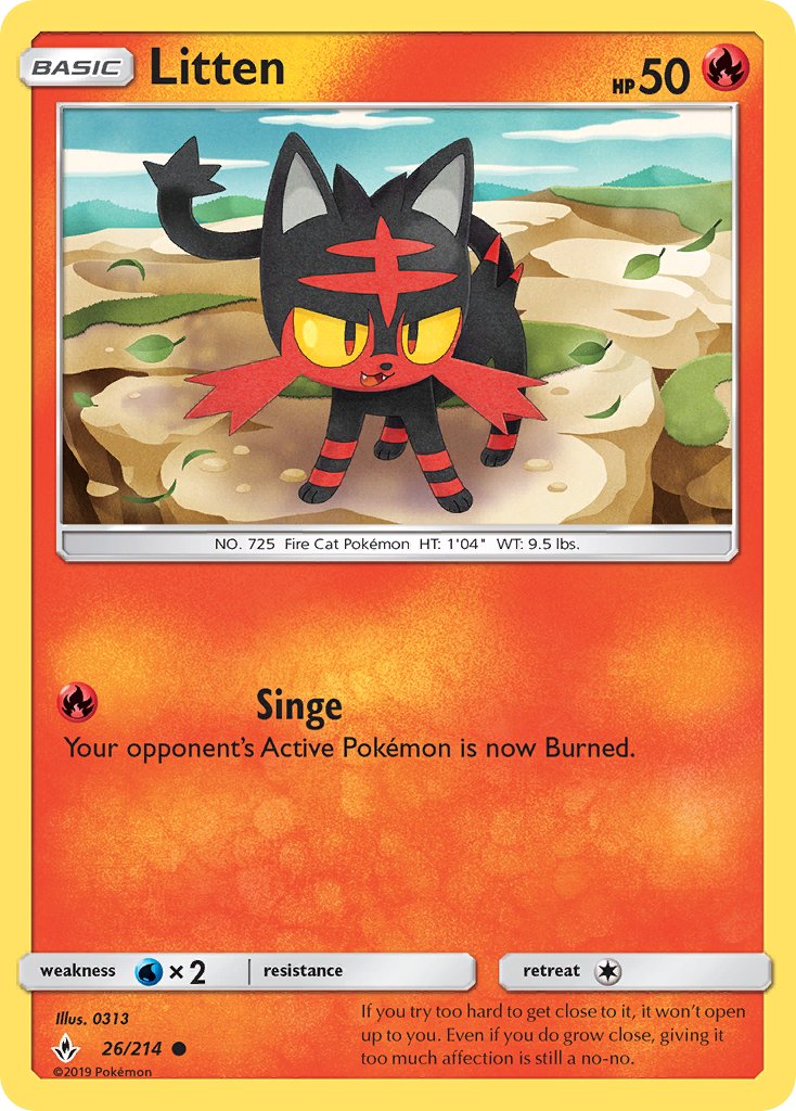 Litten - Unbroken Bonds (Common) [UNB-26] English / Near Mint / Normal