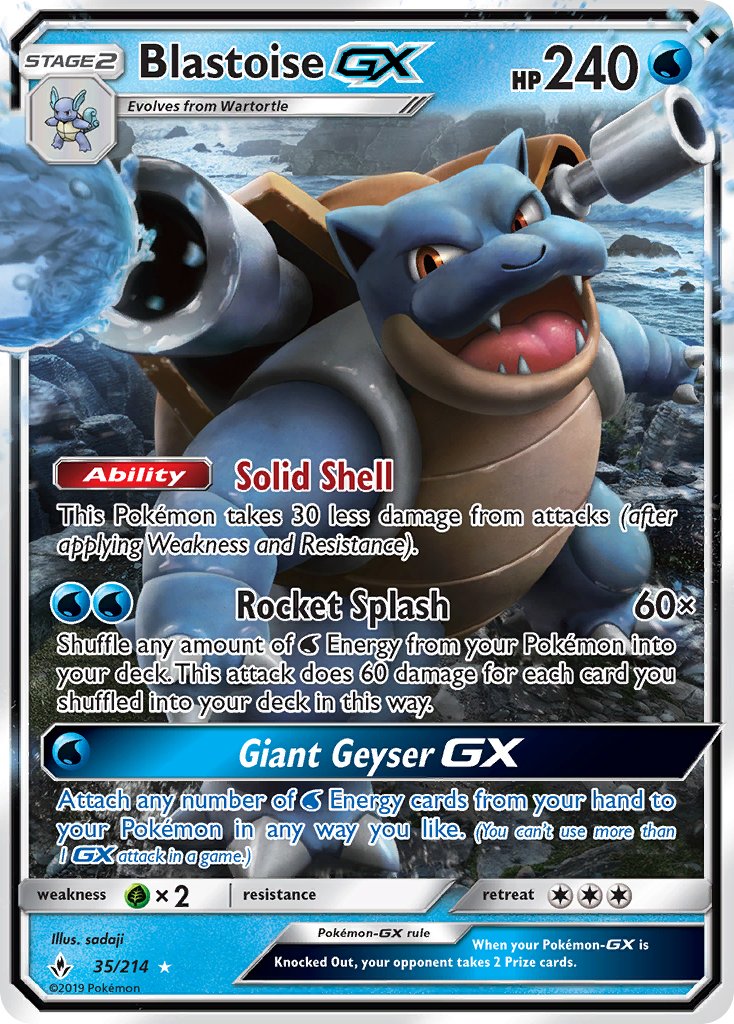 Blastoise GX - Unbroken Bonds (Ultra Rare) [UNB-35] English / Near Mint / Normal