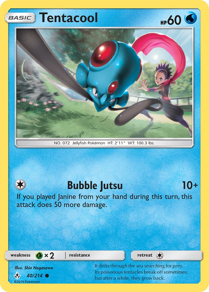 Tentacool - Unbroken Bonds (Common) [UNB-40] English / Near Mint / Normal