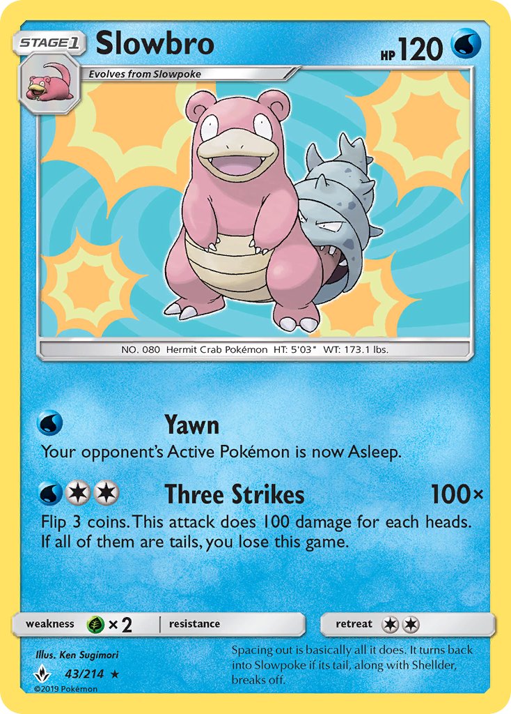 Slowbro - Unbroken Bonds (Holo Rare) [UNB-43] English / Near Mint / Normal