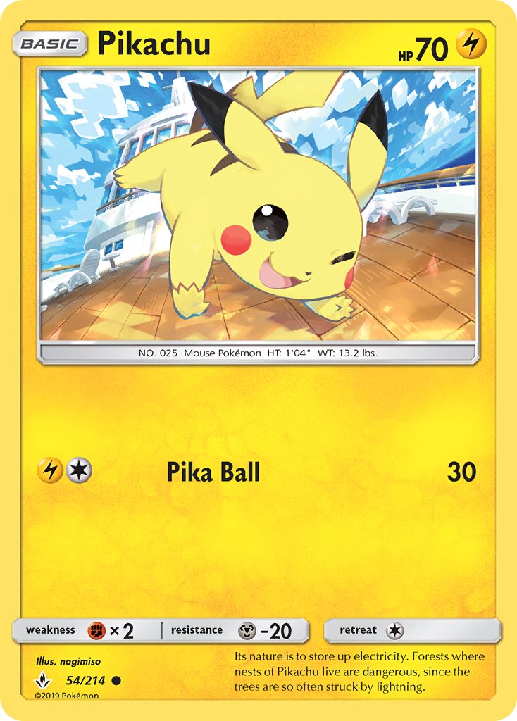 Pikachu - Unbroken Bonds (Common) [UNB-54] English / Near Mint / Normal
