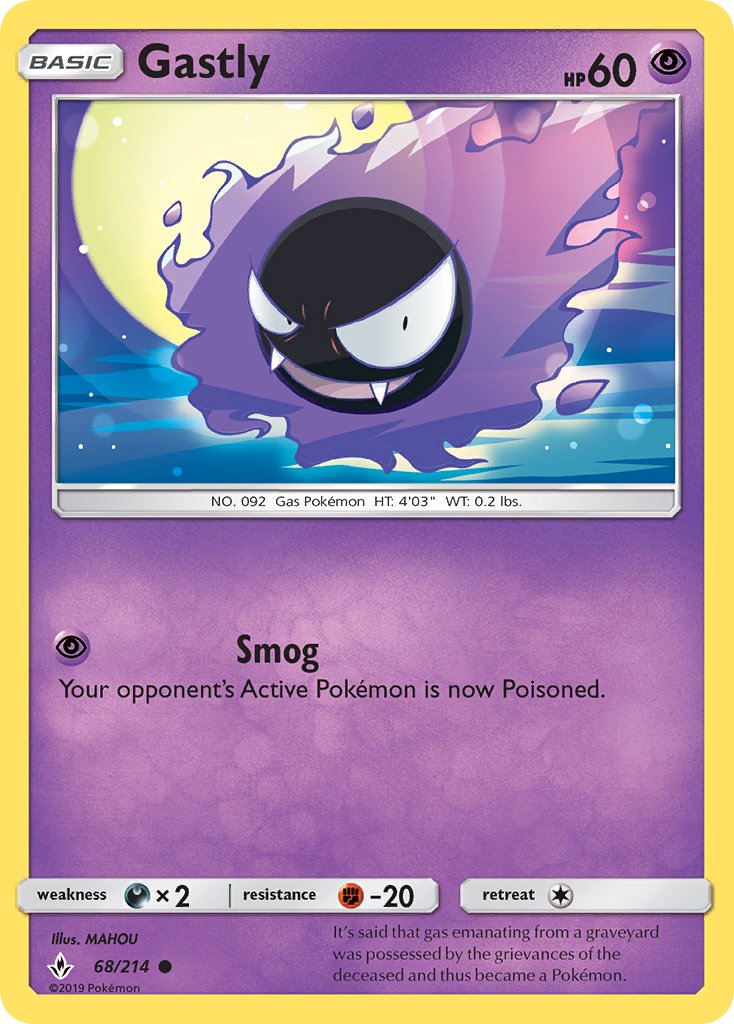 Gastly - Unbroken Bonds (Common) [UNB-68] English / Near Mint / Normal