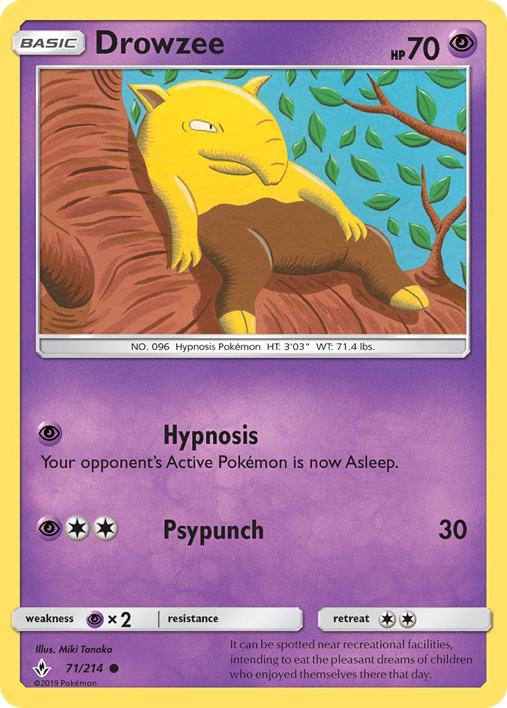 Drowzee - Unbroken Bonds (Common) [UNB-71] English / Near Mint / Normal