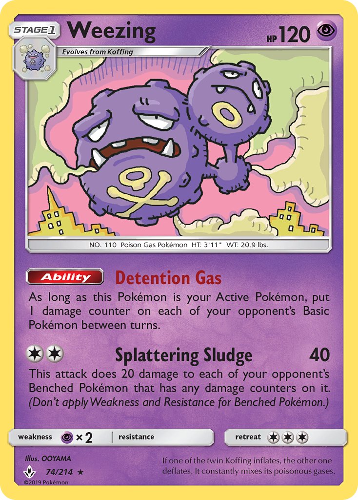 Weezing - Unbroken Bonds (Rare) [UNB-74] English / Near Mint / Normal