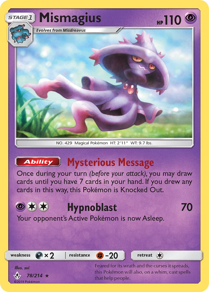 Mismagius - Unbroken Bonds (Rare) [UNB-78] English / Near Mint / Normal