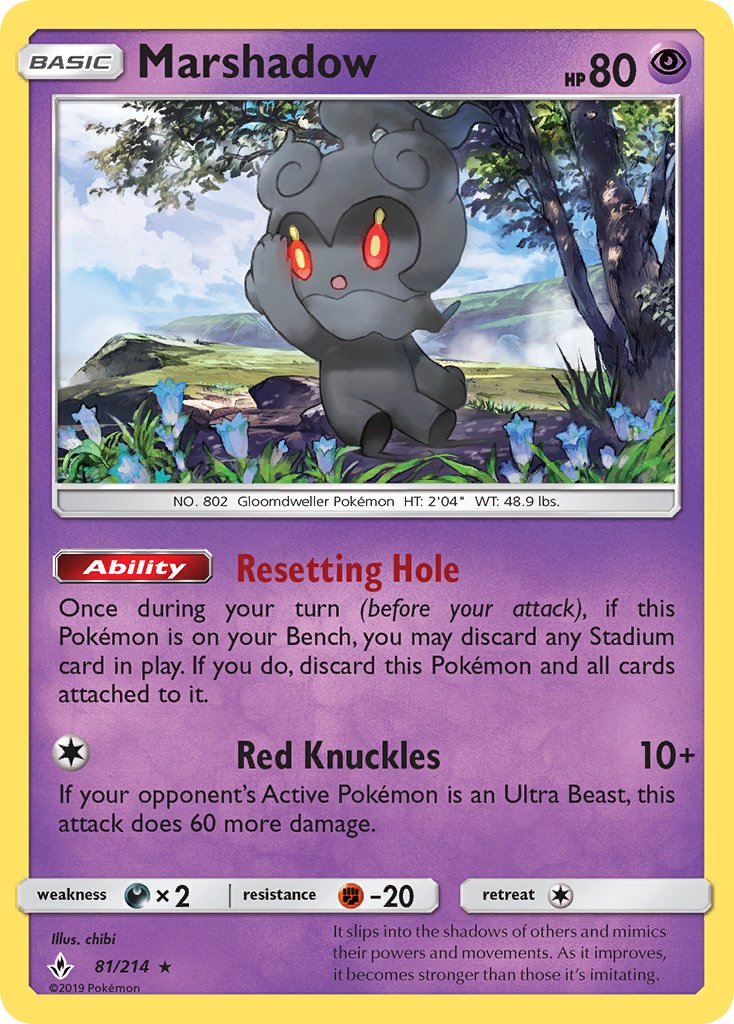 Marshadow - Unbroken Bonds (Holo Rare) [UNB-81] English / Near Mint / Normal