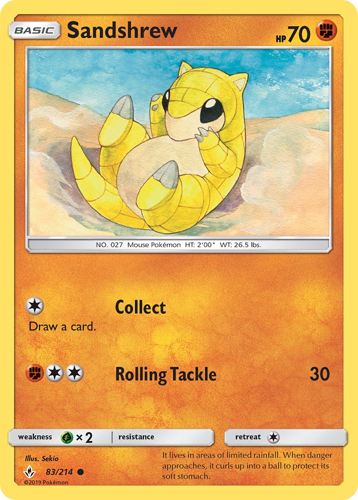 Sandshrew - Unbroken Bonds (Common) [UNB-83] English / Near Mint / Normal